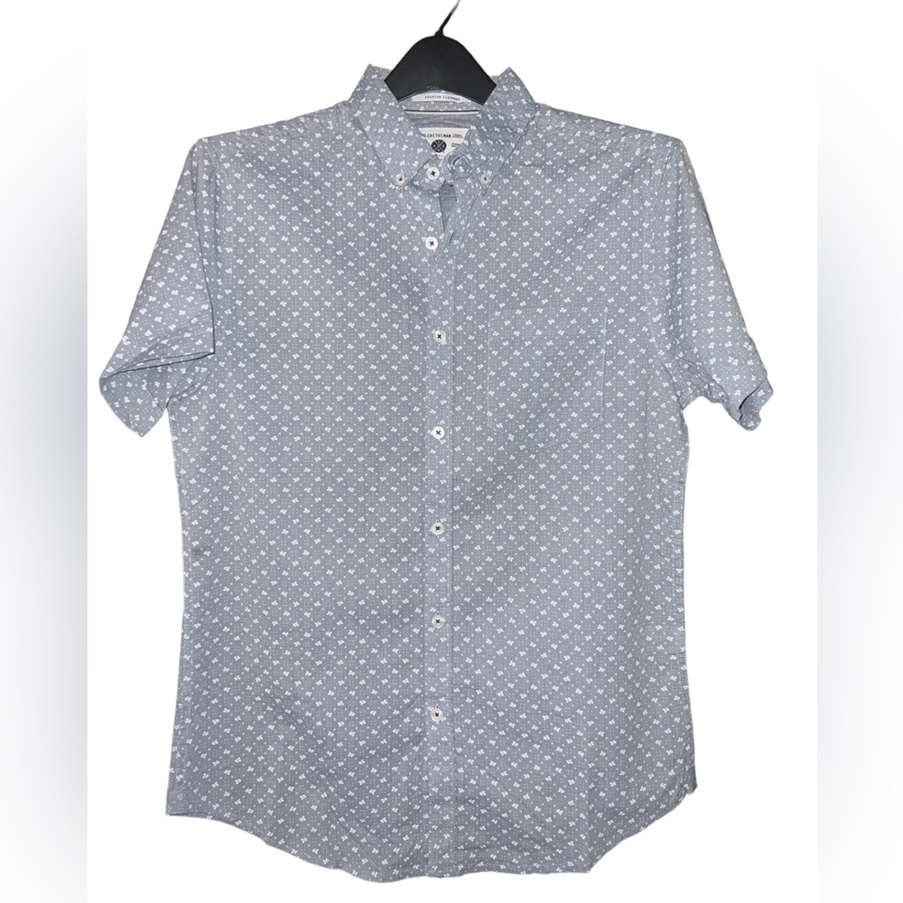 Cactus Man New York Mens Cotton Blue Casual Button Down Small